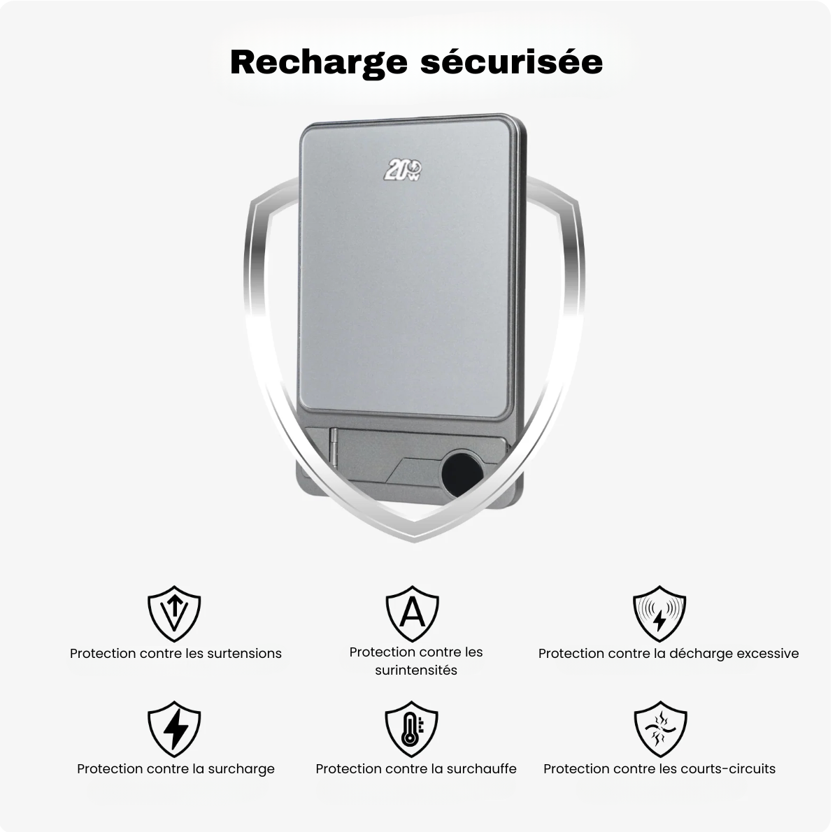 Flux MAX — Batterie externe sans fil haute autonomie